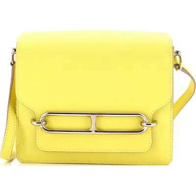 Pre-owned Hermes  Hermes Roulis Bag Evercolor 18 In Green