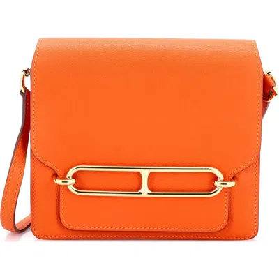 Pre-owned Hermes  Hermes Roulis Bag Evercolor 18 In Orange