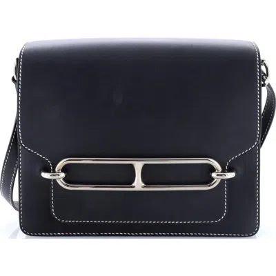Pre-owned Hermes  Hermes Roulis Bag Sombrero 23 In Black