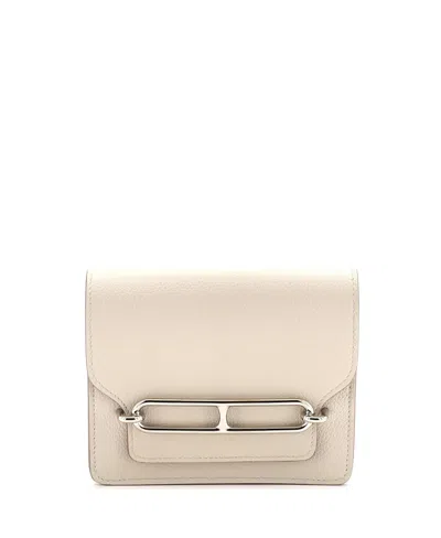 Pre-owned Pre-owned Hermes  Hermes Roulis Slim Wallet Evercolor In Neutral