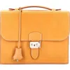 Pre-owned Hermes  Hermes Sac A Depeches Bag Vache Natural 27 In Brown
