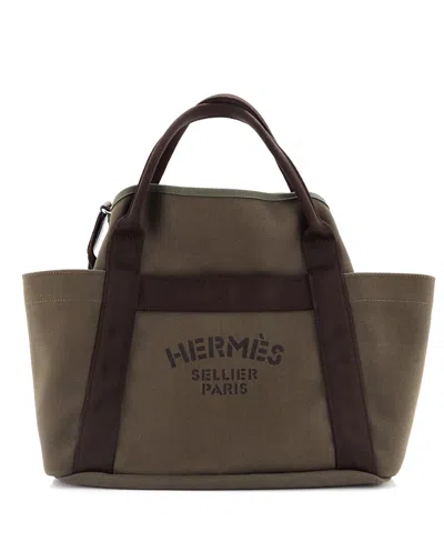 Pre-owned Pre-owned Hermes  Hermes Sac De Pansage Groom Handbag Canvas