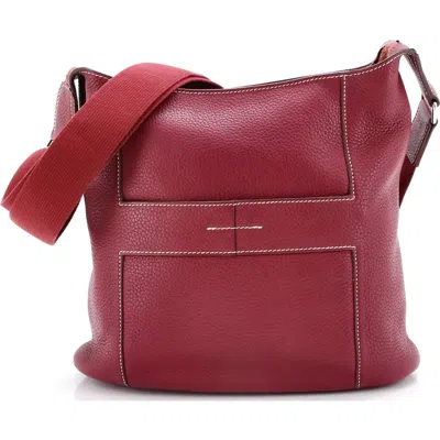 Pre-owned Hermes  Hermes Sac Good News Bag Leather Pm In Red