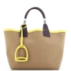 Pre-owned Hermes  Hermes Sac Steeple Tote Toile With Leather 25