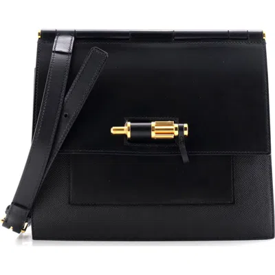 Pre-owned Hermes  Hermes Sacabar Shoulder Bag Epsom And Swift 24 In Black