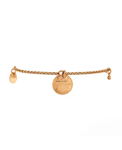 Pre-owned Pre-owned Hermes  Hermes Small Ex-libris Bracelet 18k Rose Gold With Diamond