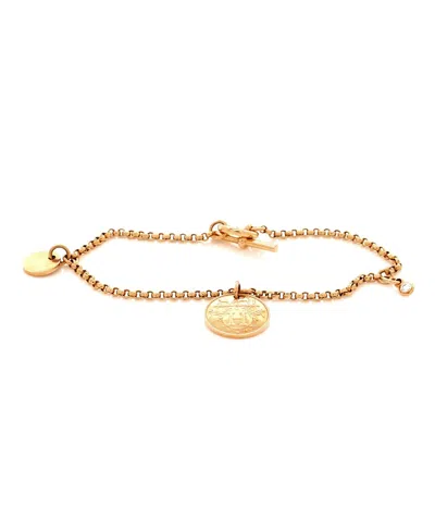 Pre-owned Pre-owned Hermes  Hermes Small Ex-libris Bracelet 18k Rose Gold With Diamond