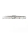 PRE-OWNED HERMES PRE-OWNED HERMES SMALL KELLY BRACELET 18K WHITE GOLD WITH 4 DIAMONDS
