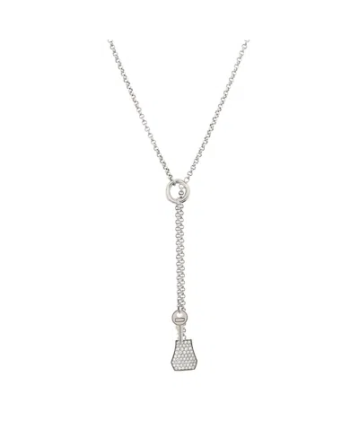 Pre-owned Pre-owned Hermes  Hermes Small Kelly Clochette Pendant Necklace 18k White Gold With Diamonds