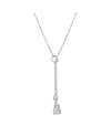 PRE-OWNED HERMES PRE-OWNED HERMES SMALL KELLY CLOCHETTE PENDANT NECKLACE 18K WHITE GOLD WITH DIAMONDS