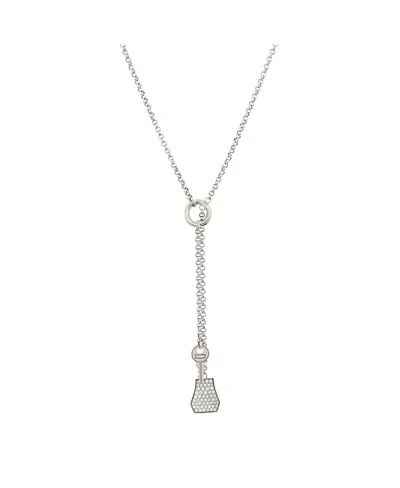 Pre-owned Pre-owned Hermes  Hermes Small Kelly Clochette Pendant Necklace 18k White Gold With Diamonds
