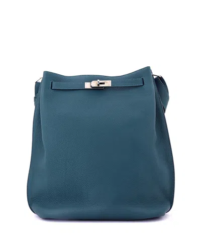Pre-owned Pre-owned Hermes  Hermes So 26 Handbag Togo In Blue