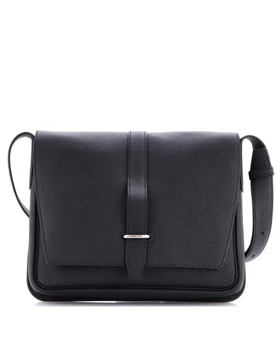 Pre-owned Pre-owned Hermes  Hermes Steve Light Junior Messenger Bag Togo In Black