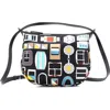 Pre-owned Hermes  Hermes Sursoie To Go Pouch Printed Silk And Leather In Black