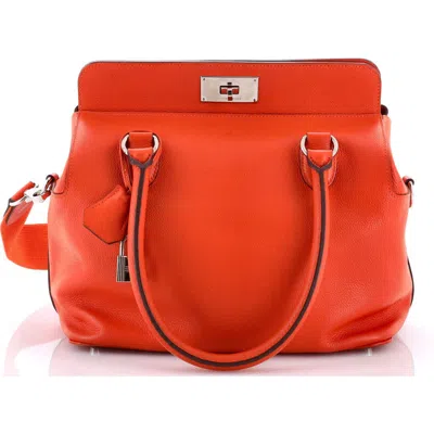 Pre-owned Hermes  Hermes Toolbox Bag Evercolor 26 In Orange