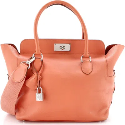 Pre-owned Hermes  Hermes Toolbox Bag Evercolor 26 In Pink