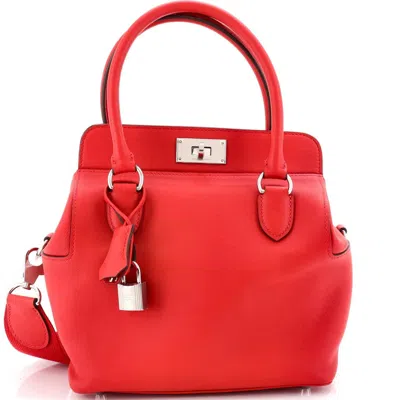 Pre-owned Hermes  Hermes Toolbox Bag Swift 20 In Red