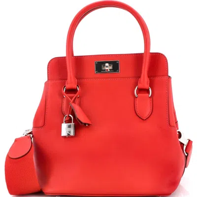 Pre-owned Hermes  Hermes Toolbox Bag Swift 20 In Red