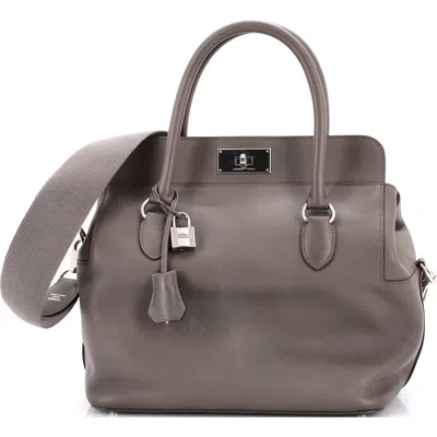 Pre-owned Hermes  Hermes Toolbox Bag Swift 26 In Brown