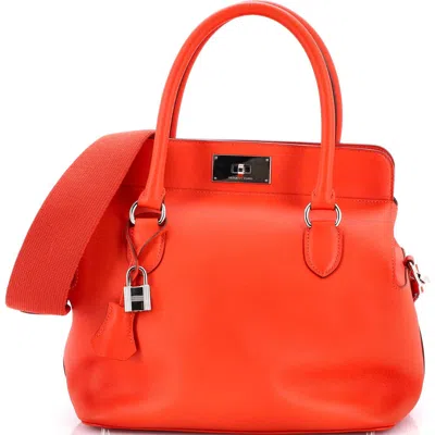 Pre-owned Hermes  Hermes Toolbox Bag Swift 26 In Orange