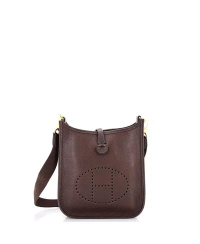 Pre-owned Pre-owned Hermes  Hermes Tpm Evelyne Bag Gen Iii Barenia Faubourg In Brown