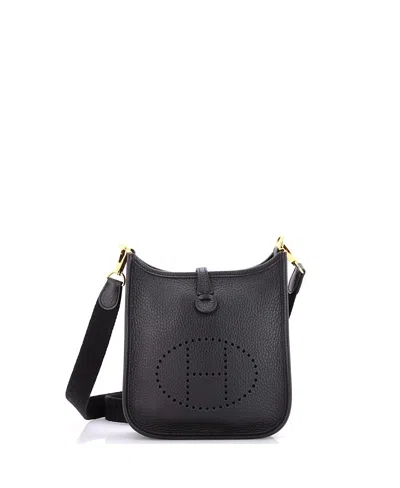 Pre-owned Pre-owned Hermes  Hermes Tpm Evelyne Bag Gen Iii Clemence In Black