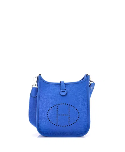 Pre-owned Pre-owned Hermes  Hermes Tpm Evelyne Bag Gen Iii Clemence In Blue