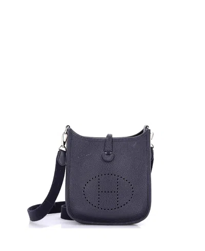 Pre-owned Pre-owned Hermes  Hermes Tpm Evelyne Bag Gen Iii Clemence In Blue