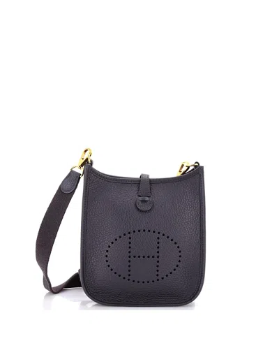 Pre-owned Pre-owned Hermes  Hermes Tpm Evelyne Bag Gen Iii Clemence In Blue