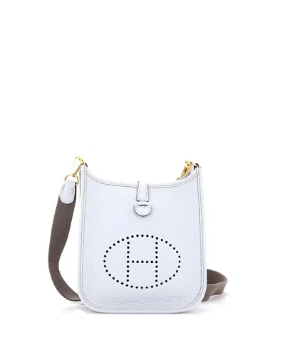 Pre-owned Pre-owned Hermes  Hermes Tpm Evelyne Bag Gen Iii Clemence In Blue