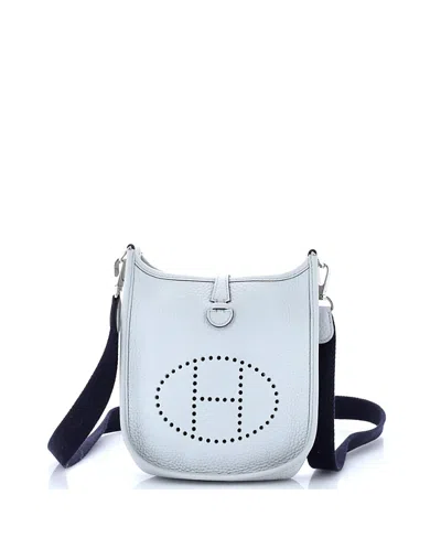 Pre-owned Pre-owned Hermes  Hermes Tpm Evelyne Bag Gen Iii Clemence In Blue
