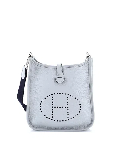 Pre-owned Pre-owned Hermes  Hermes Tpm Evelyne Bag Gen Iii Clemence In Blue