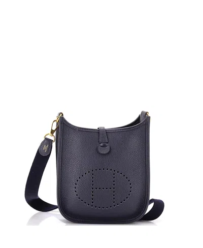 Pre-owned Pre-owned Hermes  Hermes Tpm Evelyne Bag Gen Iii Clemence In Blue