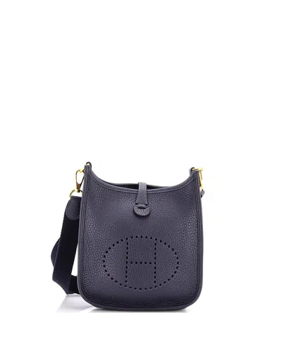 Pre-owned Pre-owned Hermes  Hermes Tpm Evelyne Bag Gen Iii Clemence In Blue