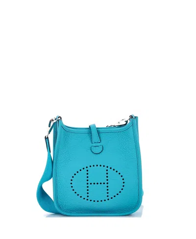 Pre-owned Pre-owned Hermes  Hermes Tpm Evelyne Bag Gen Iii Clemence In Blue