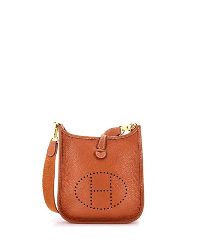 Pre-owned Pre-owned Hermes  Hermes Tpm Evelyne Bag Gen Iii Clemence In Brown