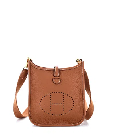 Pre-owned Pre-owned Hermes  Hermes Tpm Evelyne Bag Gen Iii Clemence In Brown