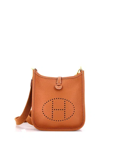 Pre-owned Pre-owned Hermes  Hermes Tpm Evelyne Bag Gen Iii Clemence In Brown