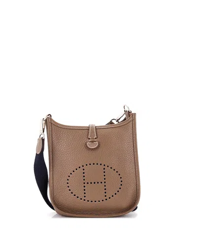 Pre-owned Pre-owned Hermes  Hermes Tpm Evelyne Bag Gen Iii Clemence In Brown