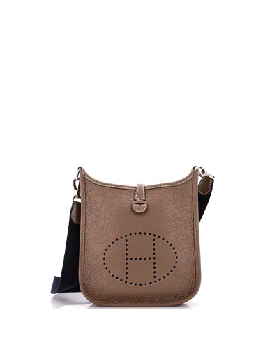 Pre-owned Pre-owned Hermes  Hermes Tpm Evelyne Bag Gen Iii Clemence In Gray