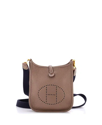 Pre-owned Pre-owned Hermes  Hermes Tpm Evelyne Bag Gen Iii Clemence In Gray