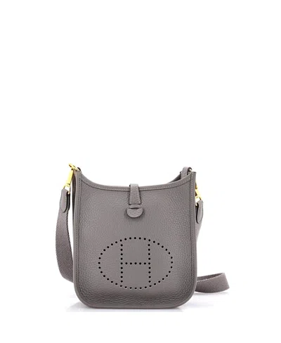 Pre-owned Pre-owned Hermes  Hermes Tpm Evelyne Bag Gen Iii Clemence In Gray