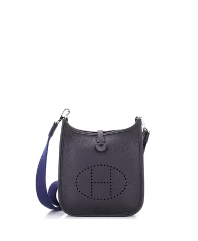 Pre-owned Pre-owned Hermes  Hermes Tpm Evelyne Bag Gen Iii Clemence In Gray