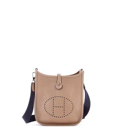 Pre-owned Pre-owned Hermes  Hermes Tpm Evelyne Bag Gen Iii Clemence In Gray