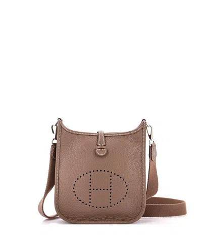 Pre-owned Pre-owned Hermes  Hermes Tpm Evelyne Bag Gen Iii Clemence In Gray