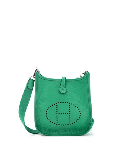 Pre-owned Pre-owned Hermes  Hermes Tpm Evelyne Bag Gen Iii Clemence In Green