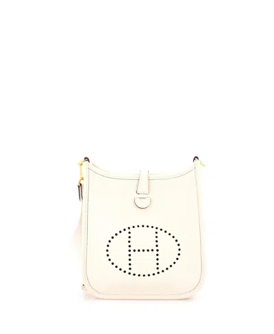 Pre-owned Pre-owned Hermes  Hermes Tpm Evelyne Bag Gen Iii Clemence In Neutral