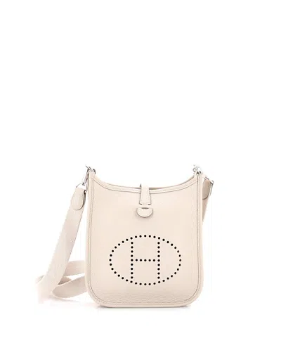 Pre-owned Pre-owned Hermes  Hermes Tpm Evelyne Bag Gen Iii Clemence In Neutral