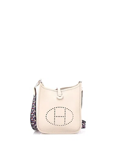 Pre-owned Pre-owned Hermes  Hermes Tpm Evelyne Bag Gen Iii Clemence In Neutral