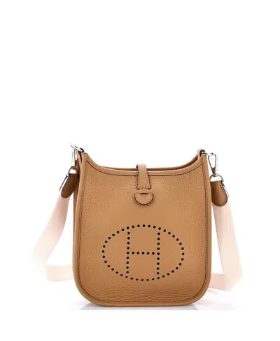 Pre-owned Pre-owned Hermes  Hermes Tpm Evelyne Bag Gen Iii Clemence In Neutral